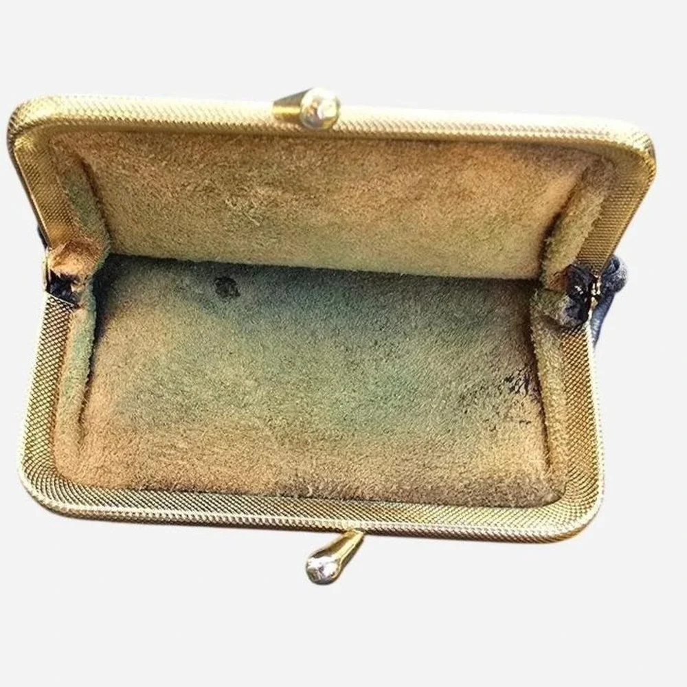 Vintage blue leather‎ coin purse (acc2)